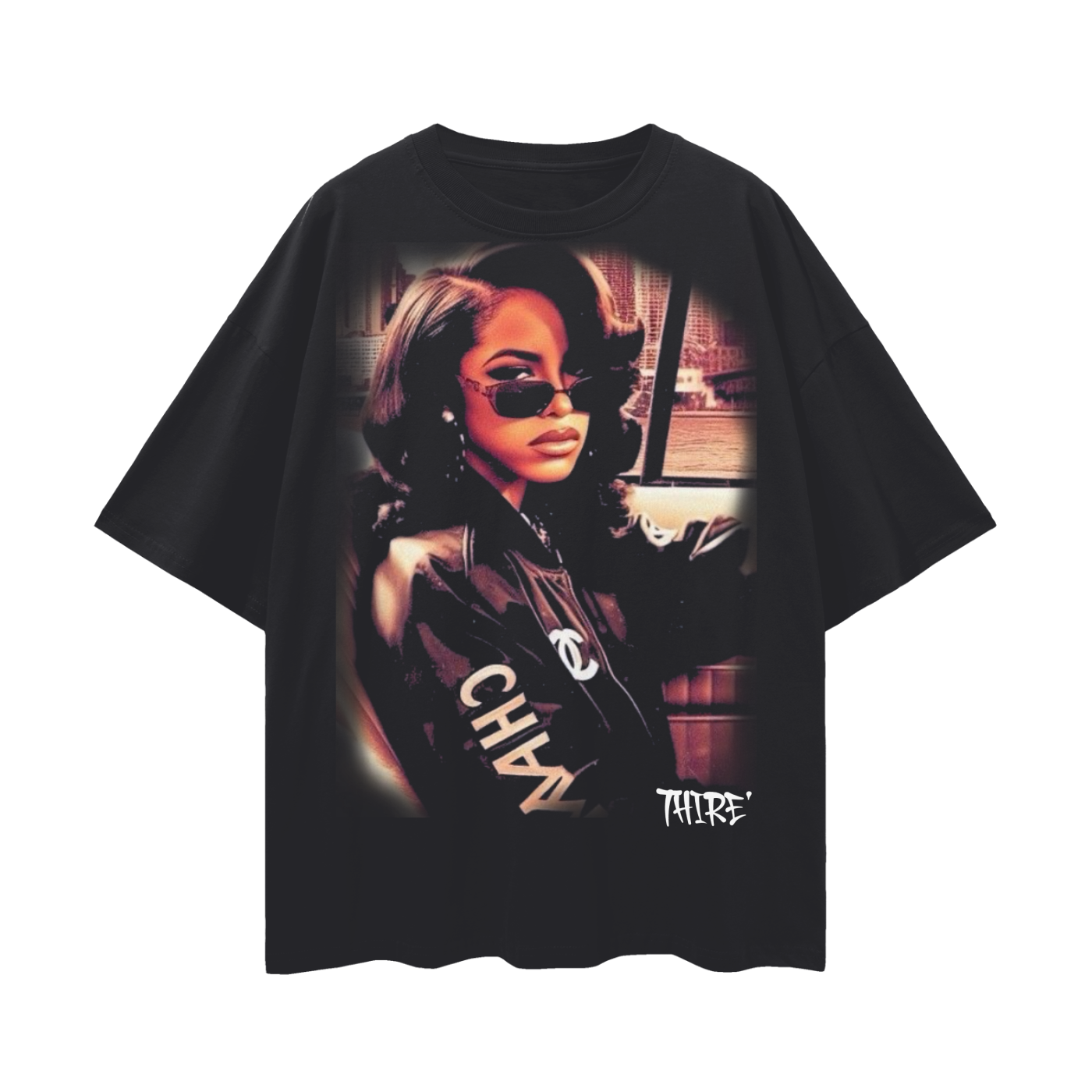 Thire' Aaliyah Oversize Deep Drop Shoulder Tee