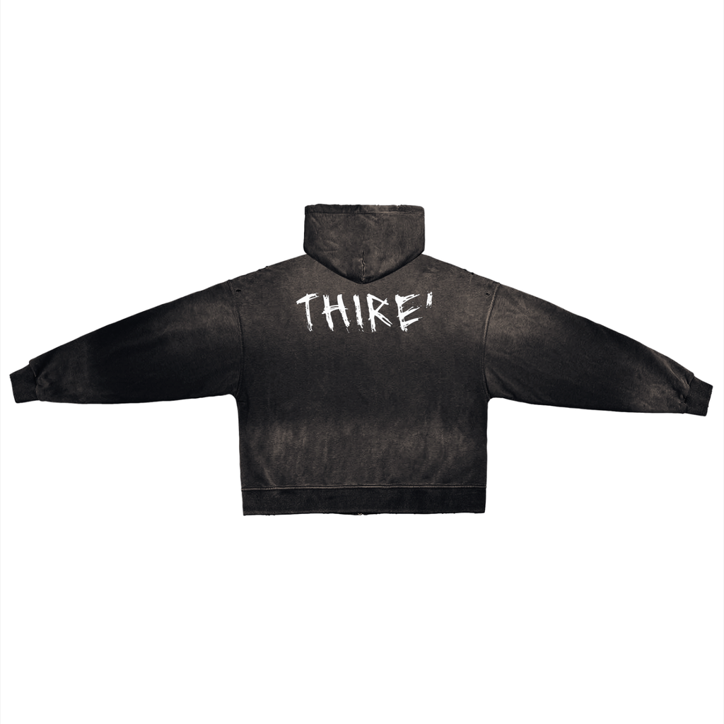 Thire' Thrasher Monkey Washed Zip Hoodie